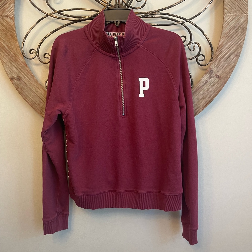PINK Victoria’s Secret Quarter Zip Pullover Sweatshirt